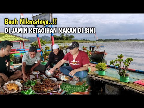 Nikmat... Makan Nasi Liwet Di Tengah Danau Cirata Bareng Kawan Baru Cianjur.