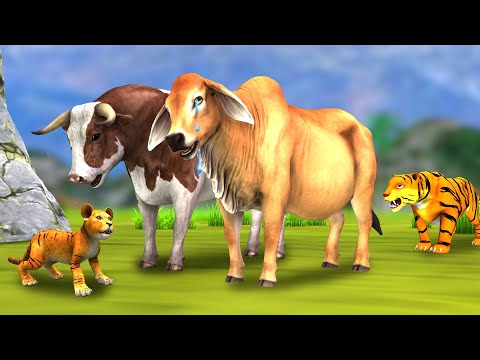 गर्भवती गाय का दुःख और बाघ का हमला Pregnant Cow And Tiger Story Garbhavati Gaay Ka Dukh aur Bagh