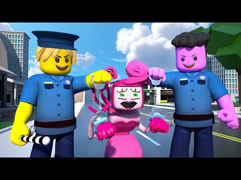 ROBLOX Brookhaven 🏡RP - FUNNY MOMENTS: The Chase between Police and Mommy Long Legs | Noob Animation