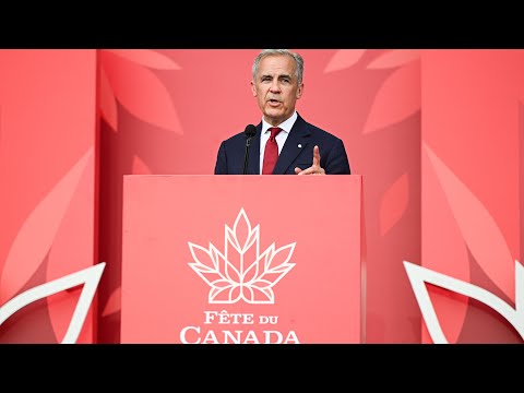 YouTube video thumbnail: "Vive Le Canada": Carney Says Canadians Have "Come Together" to Build Country