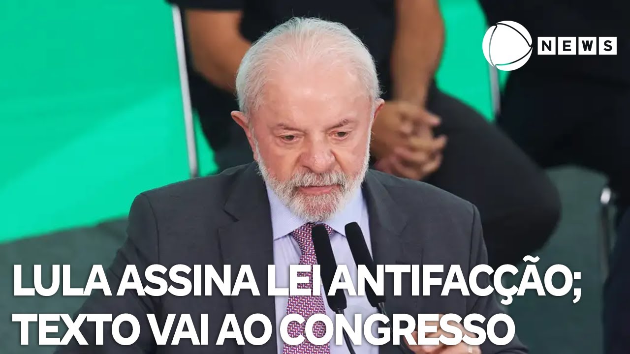 Lula assina projeto de lei Antifacção e texto vai ao Congresso  TV Online Lula assina projeto de lei Antifacção e texto vai ao Congresso