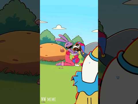 JAX and POMNI x KAUFMO - I LOVE YOU !!! ? | THE AMAZING DIGITAL CIRCUS Fan Art #shorts