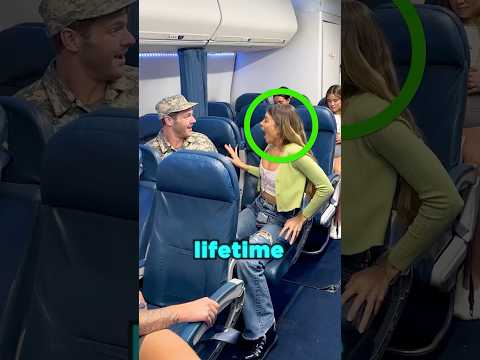 Soldier Surprises Wife on Plane 🥲