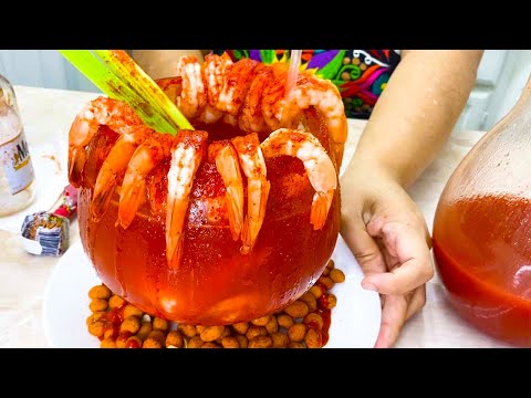 Así Hago Mi Camaronazo 🍤🔥 | Michelada con Camarones 🍺💥 Estilo Único para el Fin de Semana 🎉🌶️