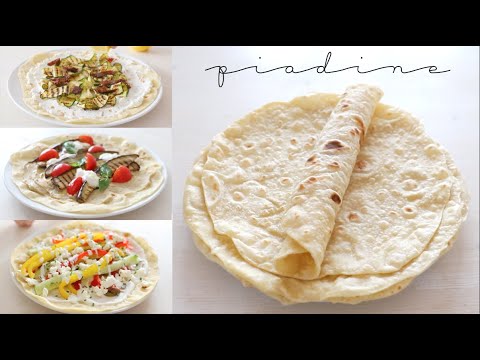 PIADINE MORBIDISSIME ARROTOLABILI SENZA LIEVITO | ricetta facile, veloce e infallibile