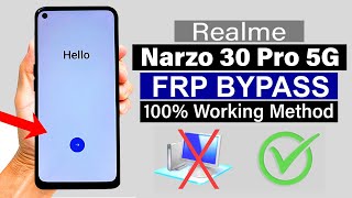 Realme Narzo 30 Pro 5G - Bypass Google Account/ FRP Unlock | 100% Working (Without Pc)