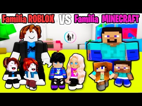 BEBELUSI Plushie ADOPTATI de Familia ROBLOX vs Familia MINECRAFT! (Roblox Brookhaven)