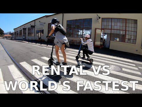 RION vs Rental Scooter RACE - Which electric scooter is faster?