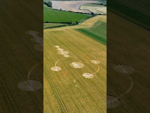 Look what we found in a remote wheat field… #shorts #cropcircles