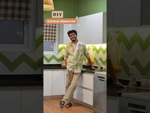DIY Kitchen Makeover 👨‍🍳🔪 #diycrafts #homeinterior #ytshortsindia