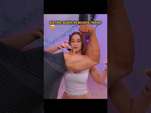 Eating Sushi In Bicep 😋💀