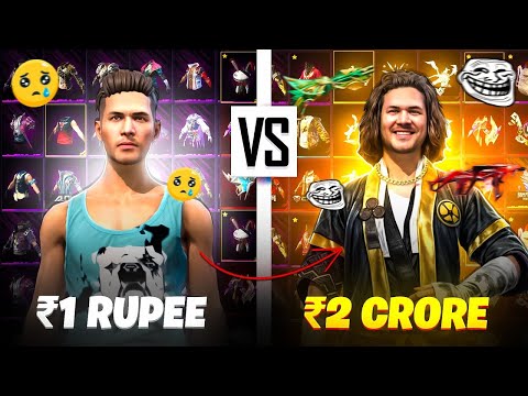 ₹ 1 VS ₹ 1 Crore Free Fire ID