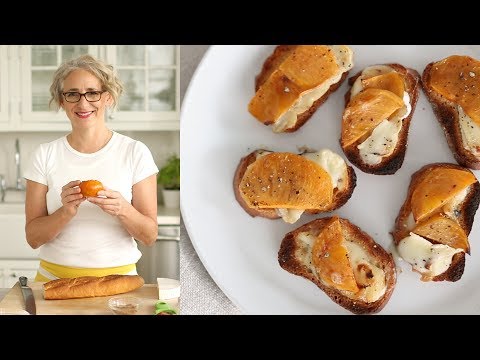 Persimmon and Brie Crostini- Everyday Food with Sarah Carey