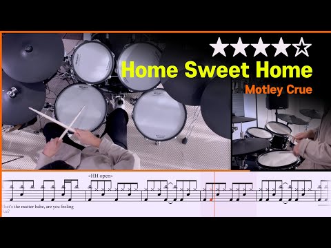 [Lv.14] Home Sweet Home - Motley Crue | Drum Cover with Sheet Music