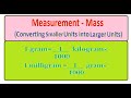 Mass Conversion Problems