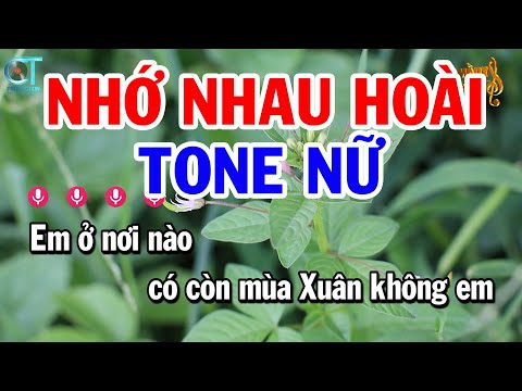 Karaoke Nhớ Nhau Hoài Tone Nữ ( Em ) Nhạc Sống Mới || Karaoke Tuấn Kiệt