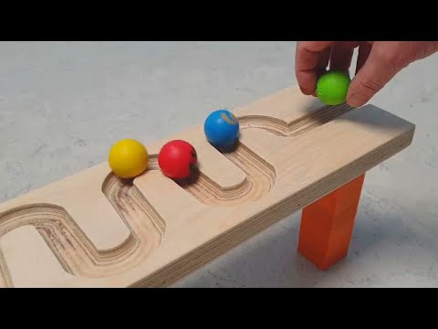 Reverse video Experiment - Bouncing Beads, Marbles run race asmr