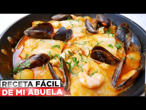 El BACALAO con Gambas y MEJILLONES Más Fácil y Delicioso (con BOLITAS de patata)