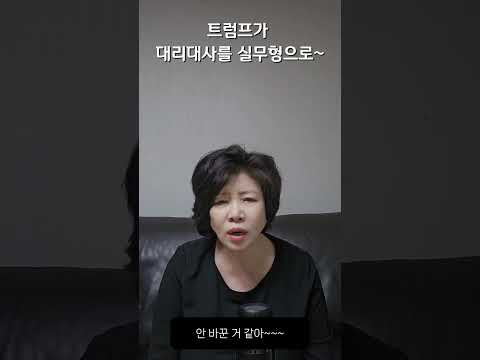 트럼프가 대리대사를 실무형으로~