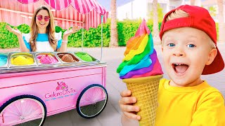 Ice Cream Adventure! Kids Help Mom After Ingredients Are Stolen