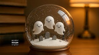 ASMR 귀여운 유령👻포·무·비의 스노우글로브 | 겨울 바람 · 장작타는소리