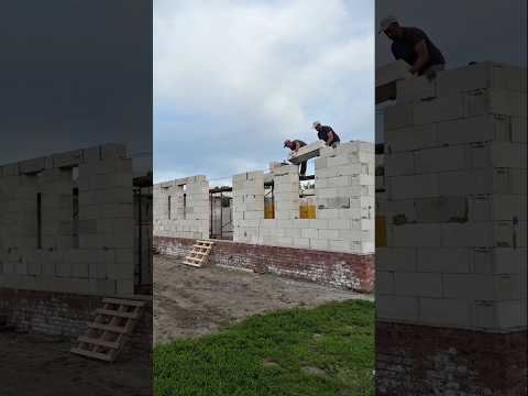 House made of aerated concrete /дом из газоблока