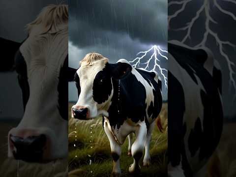 Корова попала в полі під дощ! #корова #тварини #animals #cow #bull #funnyanimals #аівідео #aivideo