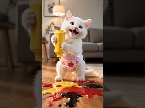 🎂🐱🎈The Kitten's Gift: From Scare to Surprise🎈