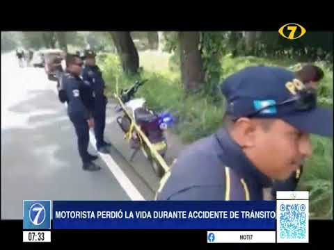 Motociclista fallece en accidente de tránsito en ruta al Pacífico