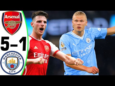 Arsenal vs Manchester City 5-1 - All Goals and Highlights - 2024 ? RICE