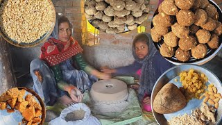 बाजरे के लड्डू बहुत ही स्वादिष्ठ रियल लाइफ भारत 🎑 #shortvideo #youtubeshorts #vlog #villagelife