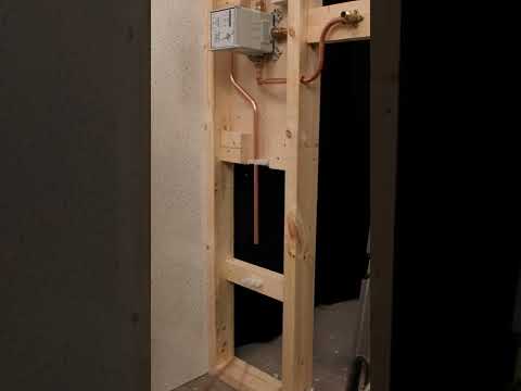 How to install a recessed shower valve into a timber frame wall #shorts