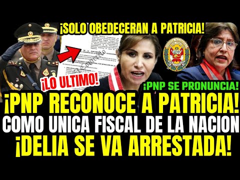 ÚLTIMO! PNP RECONOCE A PATRICIA COMO FISCAL DE LA NACIÓN Y SE PONEN A SUS ÓRDENES/ARRESTARÁN A DELIA