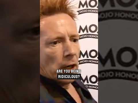 Johnny Rotten gets annoyed with interviewer