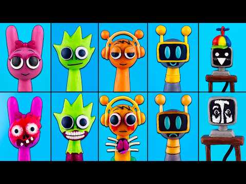 Sprunki Characters with Clay - Craft Unique Beats in the Sprunki Incredibox