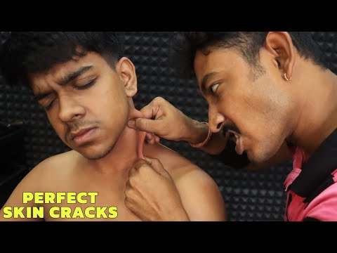 Perfect Skin Cracks | Head Massage & Neck Cracking | Spine Cracking | Deep Tissue Body Massage ASMR
