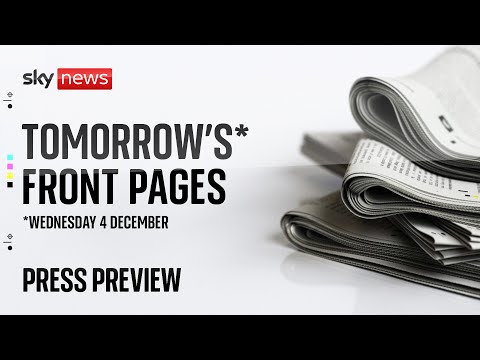 📰Sky News Press Preview | Tuesday 3 December | South Korea's president says he will lift martial law