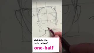 How to draw a frontal face #short