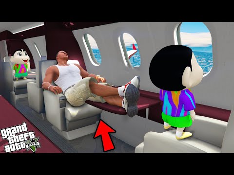 Shinchan And Franklin Found A New Plane To Enjoy A Trip In GTA 5!