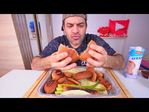 كبة وكباب وفلافل موكبانغ Kubba, Felafel & Kebab eating Show