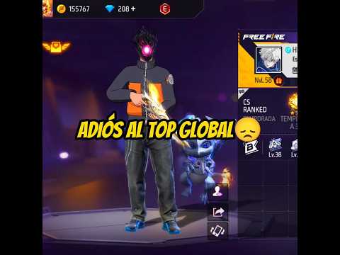 GARENA ME SACO DEL TOP GLOBAL POR SER TAN BUENO 😞 #freefire