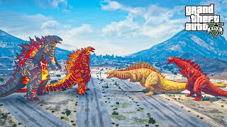 GTA 5 Mods: Thermo Godzilla 2024 & Legendary vs Shin Godzilla Team | Insane Kaiju Showdown