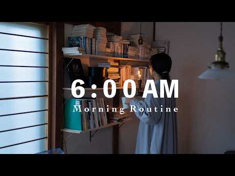 [ Morning routine ] 暗くて寒い北国の冬を楽しむ朝の習慣,サンドイッチとコーヒー,カバンの中身紹介