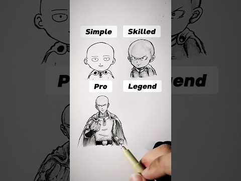 Drawing Legend Saitama | OnePunchMan 😳 #shorts #saitama #onepunchman #anime #drawing