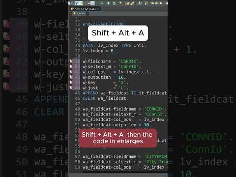 ABAP in Eclipse – Change entire Code Blocks with Shortcut #eclipse #abap #blockchange