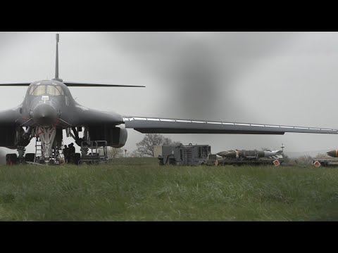 US warplanes, munitions on the tarmac at British airbase | AFP