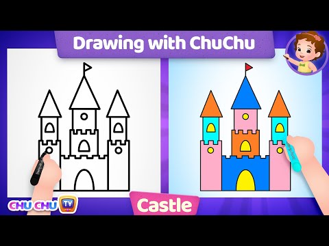 How to Draw a Castle - More Drawings with ChuChu - ChuChu TV Drawing Lessons for Kids