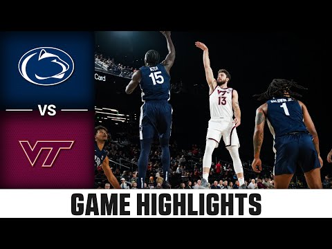 Penn State Vs. Virginia Tech Game Highlights | 2024-25 ACC Men's ...