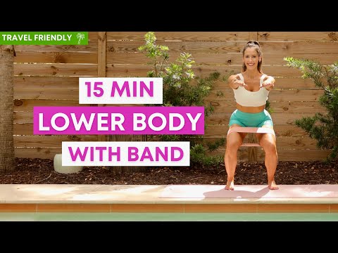 15 min Lower Body Sculpt with Band | All Standing Glutes & Thighs