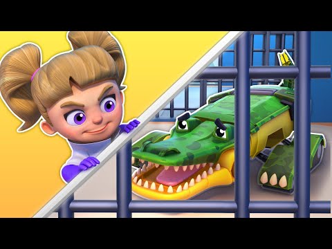 ¡Trackodile va a la CÁRCEL por culpa de una VILLANA MALVADA! Ayúdenlo, Equipo de Rescate | Animacars